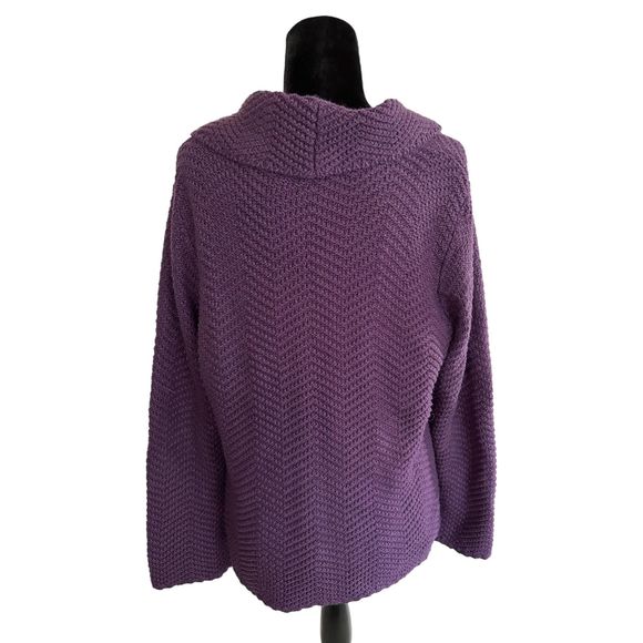 JM Collection Women's Purple Cardigan Sweater, XL, Pre-owned - Picture 2 of 6